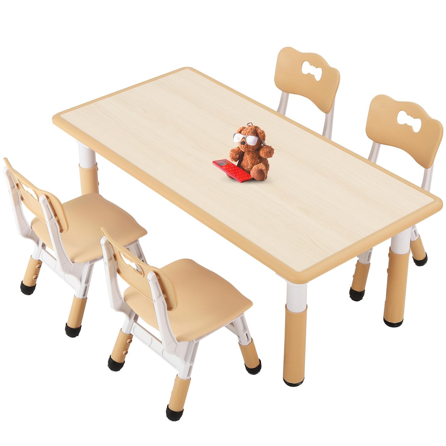 Set tavolo e 4 sedie FUNLIO per bambini dai 3 agli 8 anni