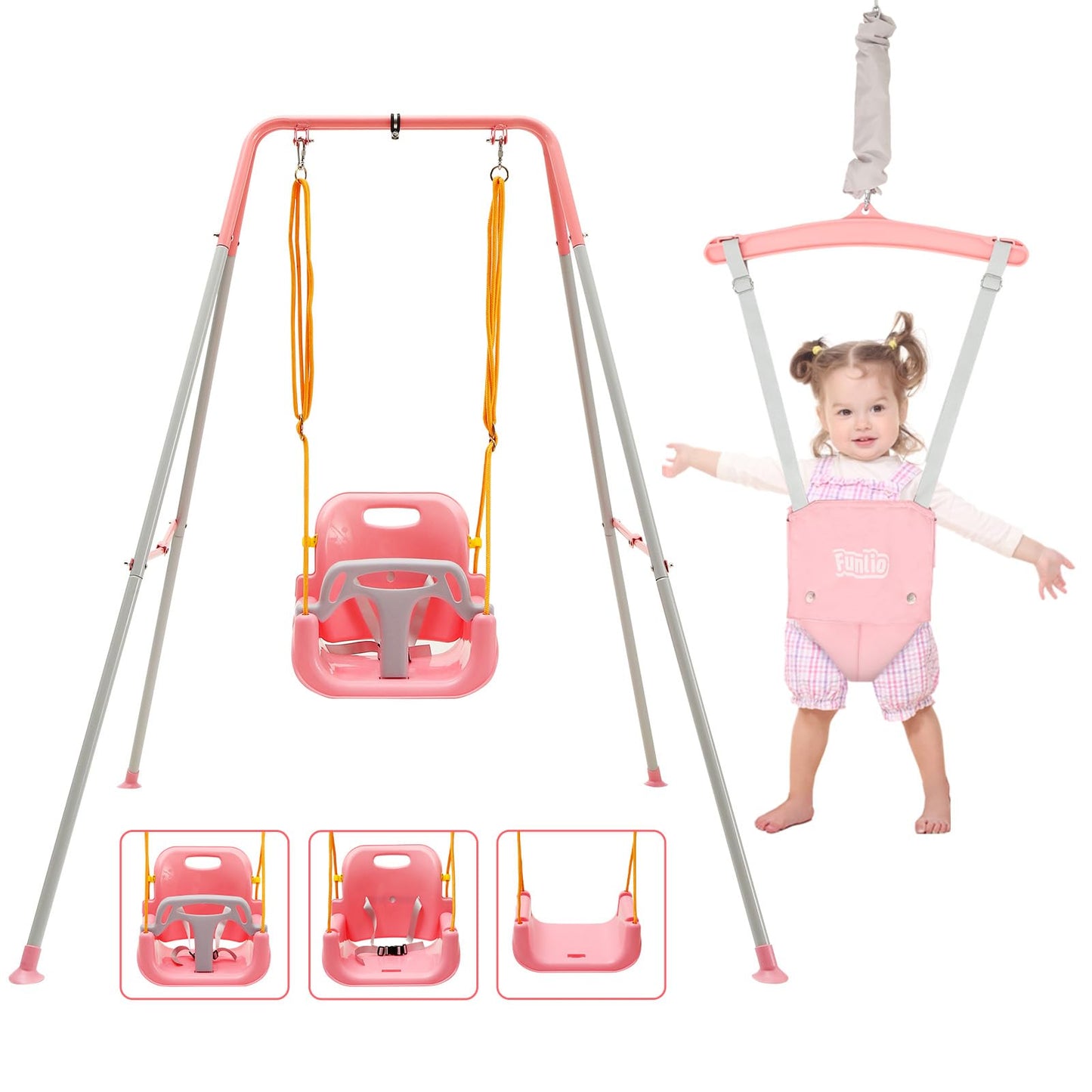FUNLIO Set altalena 2 in 1 per bambini piccoli e neonato