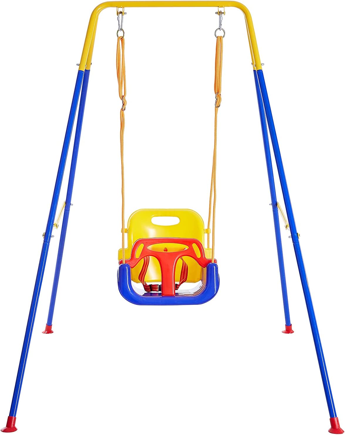 FUNLIO 3-in-1 Swing Set for Toddler with 4 Sandbags