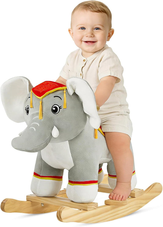 FUNLIO Elefante a dondolo per bambini dai 6 mesi ai 3 anni 