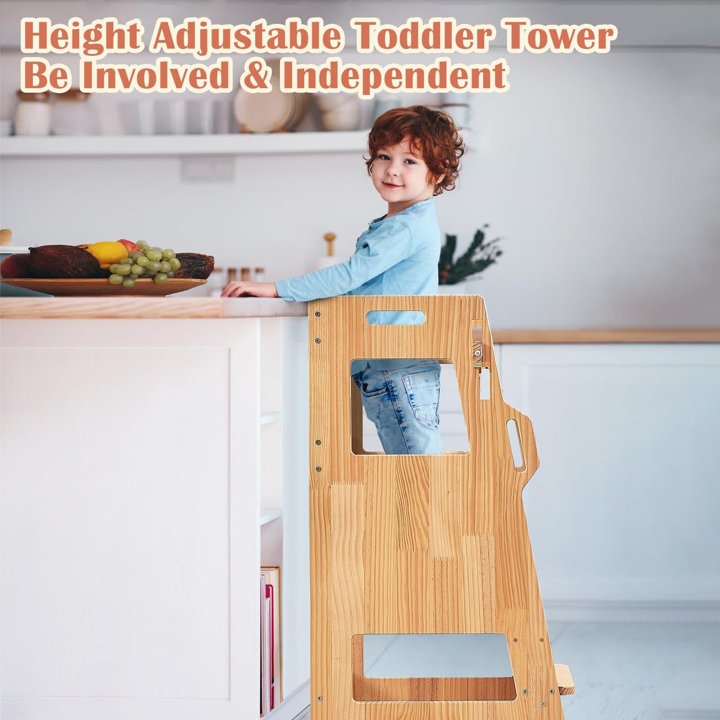 FUNLIO Toddler Tower with Safety Net