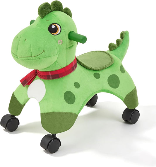 FUNLIO Dinosaur Ride On Toy, Toddler Ride On Toys with 360° Wheels