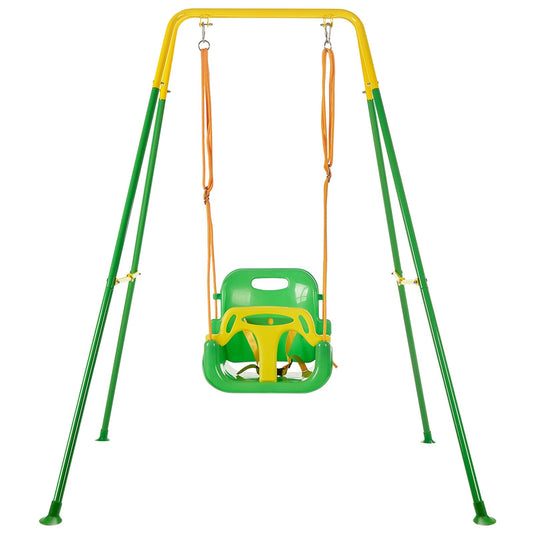 FUNLIO 3-in-1 Toddler Swing Set with 4 Sandbags