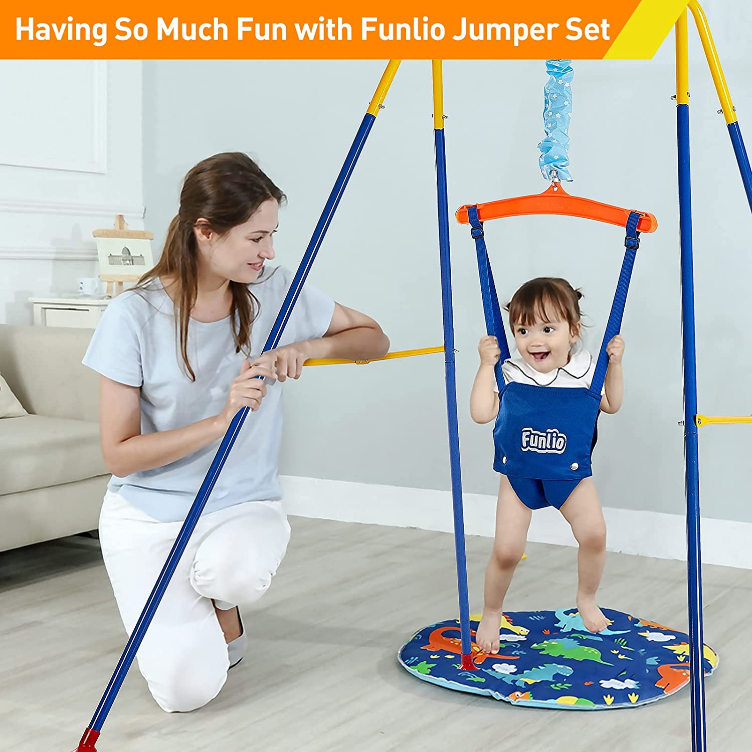 In Baby Jumper And Toddler Swing With Stand Indoor And Outdoor