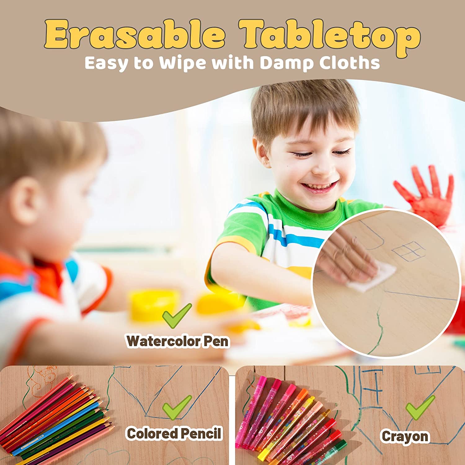 Crayon kids table best sale